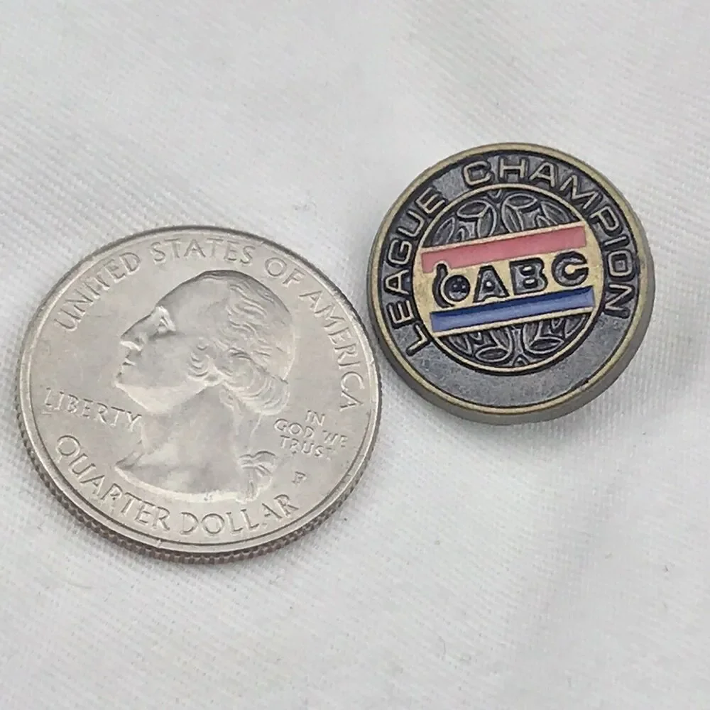 American Bowling Congress ABC League Champion Medal Pin Vintage Sports
